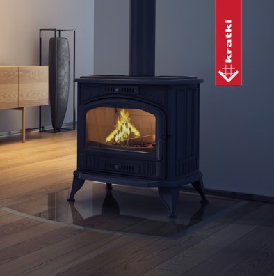 Piec żeliwny koza KRATKI K6 ASDP Ø 150 8 kW z pyrolizą - obrazek 2