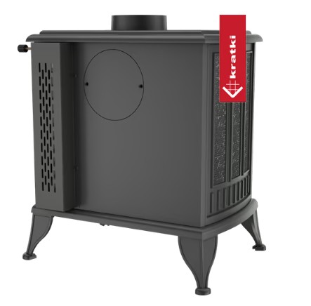 Piec żeliwny koza KRATKI K6 ASDP Ø 150 8 kW z pyrolizą - obrazek 5