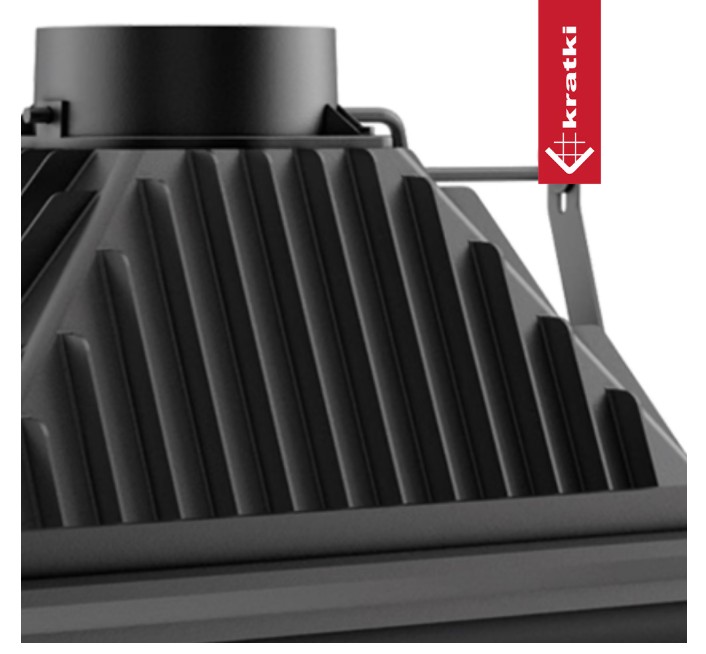 Kominek powietrzny żeliwny KRATKI OLIWIA DECO 16 kW Ø 200 - obrazek 3
