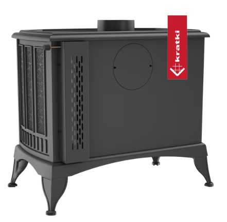 Piec żeliwny koza KRATKI K9 ASDP Ø 150 10 kW z pyrolizą - obrazek 3