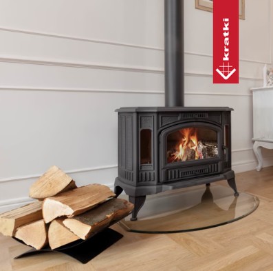 Piec żeliwny koza KRATKI K9 ASDP Ø 150 10 kW z pyrolizą - obrazek 4