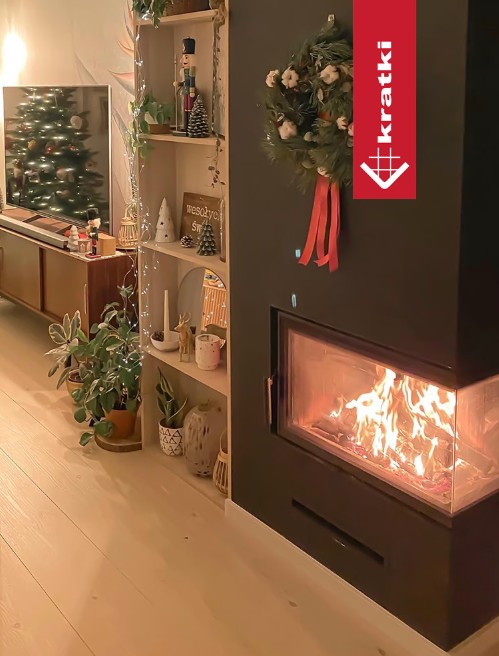 Kominek powietrzny stalowy KRATKI SIMPLE prawy 6 kW Ø 150 z domykaniem - obrazek 6