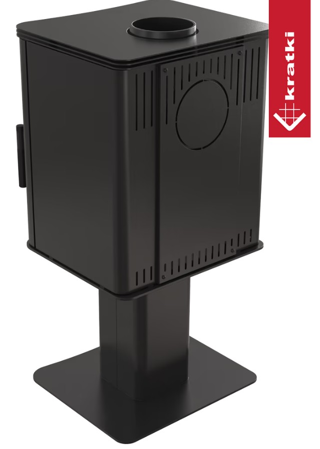 Piec stalowy koza KRATKI K5 Ø 150 7 kW na nodze - obrazek 3