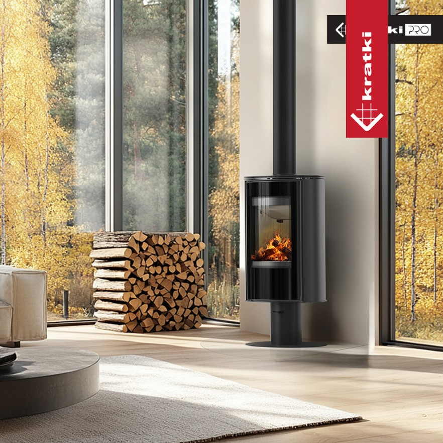 Piec wolnostojący KRATKI ERIK Ø 150 5,5 kW/N - obrazek 5