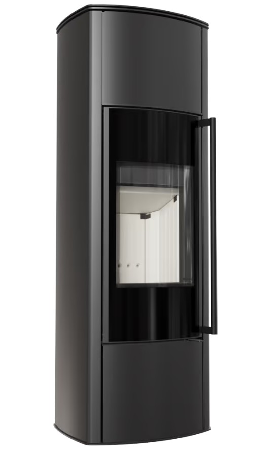 Piec wolnostojący stalowy KRATKI AB ENYO R Wysoki 5,5 kW Ø 100/150