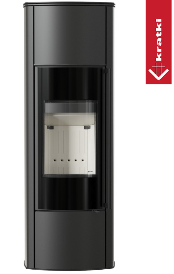 Piec wolnostojący stalowy KRATKI AB ENYO R Wysoki 5,5 kW Ø 100/150 - obrazek 2