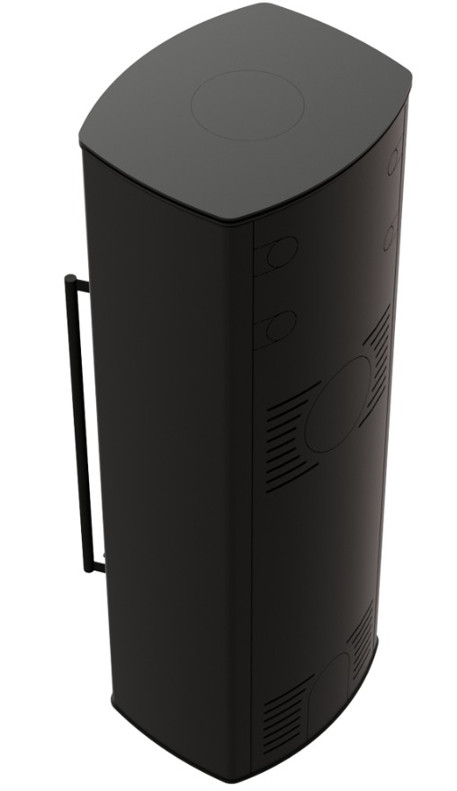 Piec wolnostojący stalowy KRATKI AB ENYO R Wysoki 5,5 kW Ø 100/150 - obrazek 4