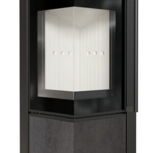 Piec stalowy KRATKI TORA/S 8 kW Ø 150 spiek NATURALI PIETRA DI SAVOIA ANTRANCITE BOCCIARDATA