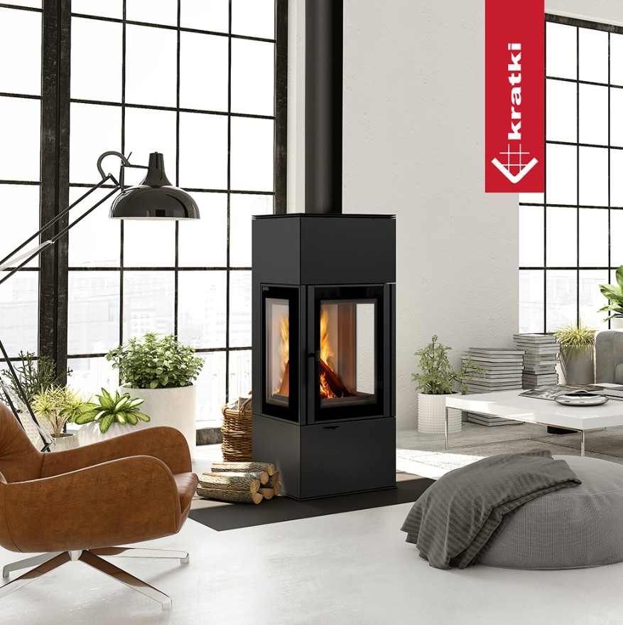 Piec kominkowy KRATKI THOR VIEW Ø 150 8 kW - obrazek 2