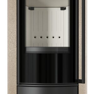 Piec wolnostojący KRATKI ERIK Ø 150 5,5 kW ozdobna ceramika akumulacyjna GOLD SATIN; pokrywa stalowa