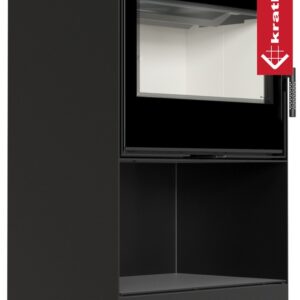Piec stalowy KRATKI KARI 80 Ø 180 12 kW kominek w zabudowie wnęka na drewno