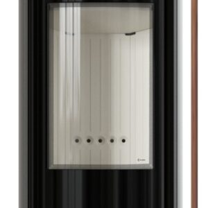 Piec wolnostojący KRATKI AMBLER Ø 150 7 kW klamka z drewna Jatoba