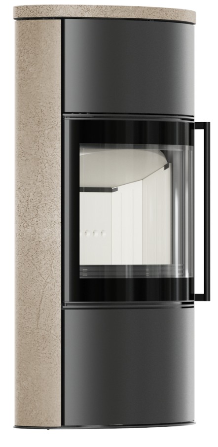 Stalowy piec wolnostojący BJORN / W Ø 150 7kW Wysoka ozdobna ceramika akumulacyjna GOLD SATIN; pokrywa ceramiczna - obrazek 4