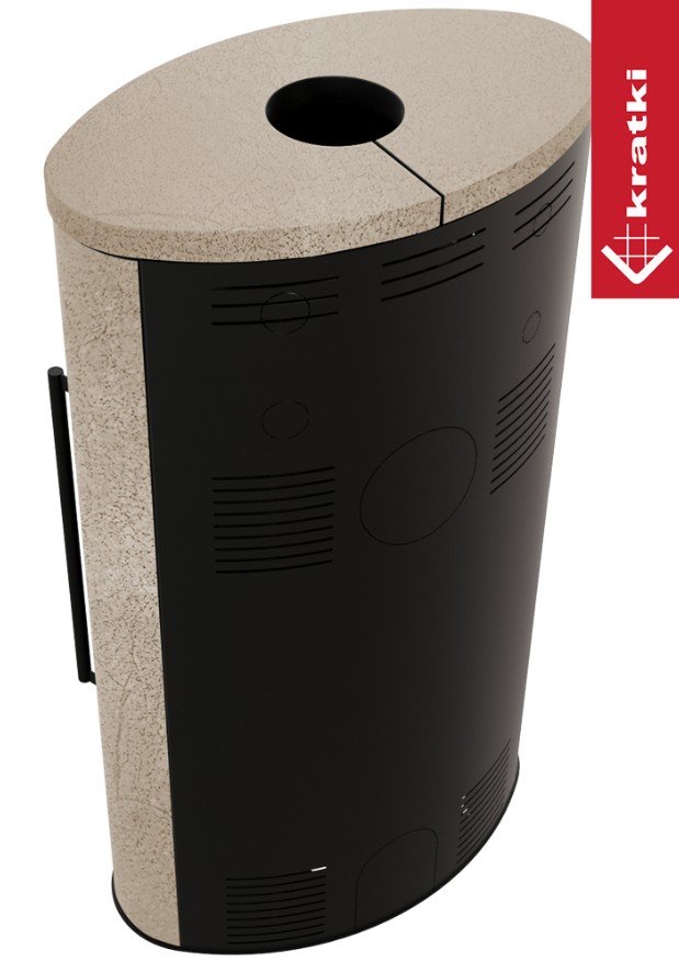 Stalowy piec wolnostojący BJORN / W Ø 150 7kW Wysoka ozdobna ceramika akumulacyjna GOLD SATIN; pokrywa ceramiczna - obrazek 5