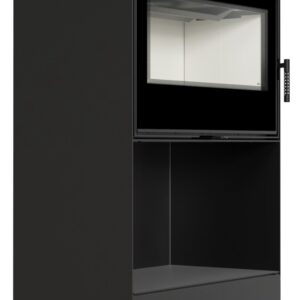 Piec stalowy KRATKI KARI 95 Ø 180 14 kW kominek w zabudowie wnęka na drewno