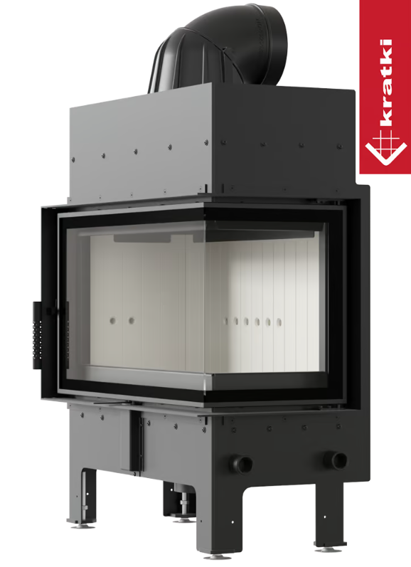 Kominek powietrzny stalowy KRATKI FLOKI M prawy 10 kW Ø 200 - obrazek 3