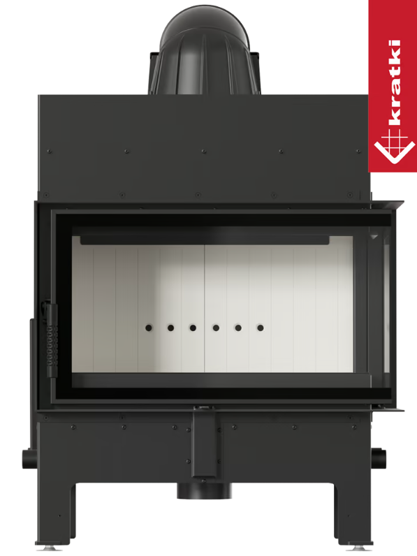 Kominek powietrzny stalowy KRATKI FLOKI M prawy 10 kW Ø 200 - obrazek 4