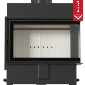 Kominek powietrzny stalowy KRATKI LUCY prawy 14 kW Ø 200
