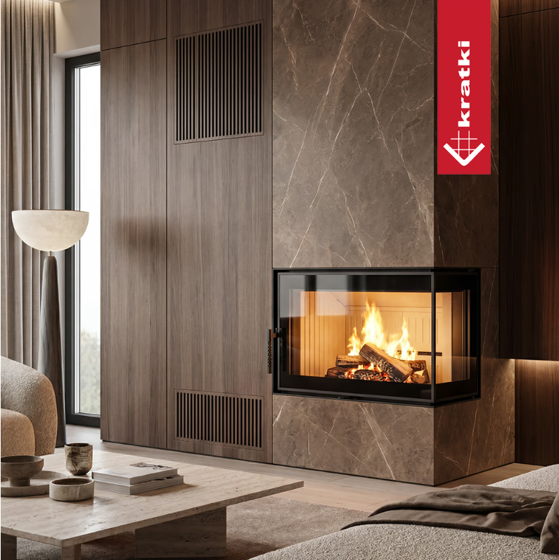 Kominek do akumulacji KRATKI NORRA PRAWY 9,9 kW Ø 200 - obrazek 3